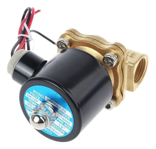 Latón 12v Dc 1/2 Válvula Solenoide Eléctrica Agua-aire Combu