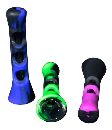 Imagen 2 de 3 de Pipa De Vidrio Con Forro De Goma