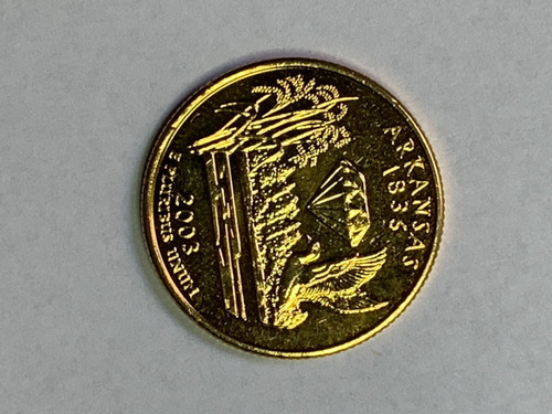 Robmar-usa-quarter  Bañado Oro 24k Año 2003 Arkansas