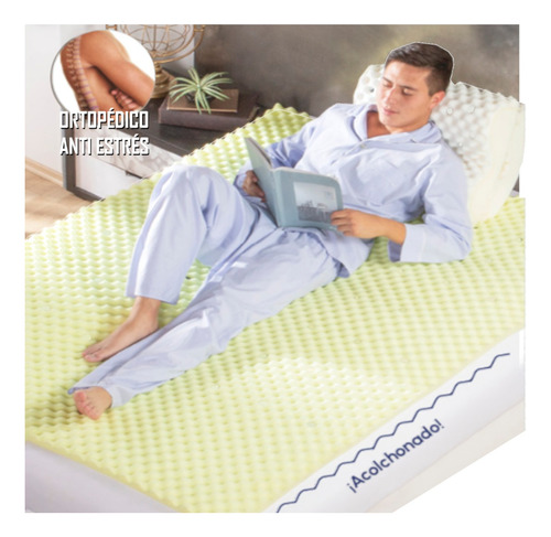 Cubre Colchón Colchoneta Ortopédica Ergonómica Matrimonial