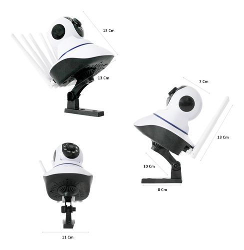 Camara Seguridad Wifi Ip Inalambrica Robotica Celular 1080p Color Blanco