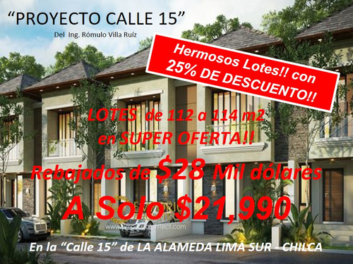 Alameda Lima Sur - Chilca: Lotes De 114 M2 En Super Oferta