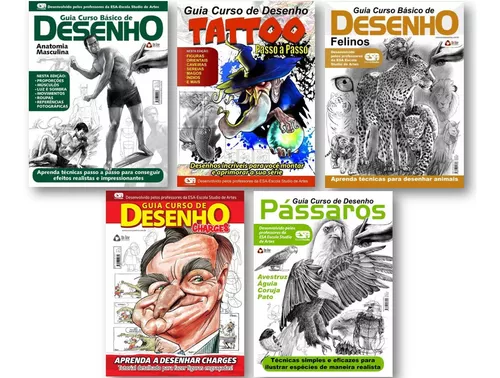 Livro Guia Curso Básico de Desenho Charges em ebook e epub