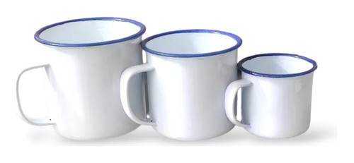 Taza De Peltre Blanca Asa 9cm 