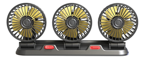 Ventilador De Tres Cabezas Regulable Para Coche