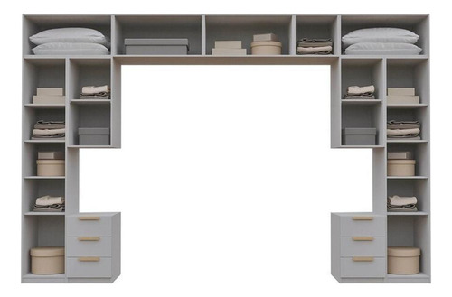 Guarda-roupa Modulado 11 Peças 13 Portas Com 2 Mesas De