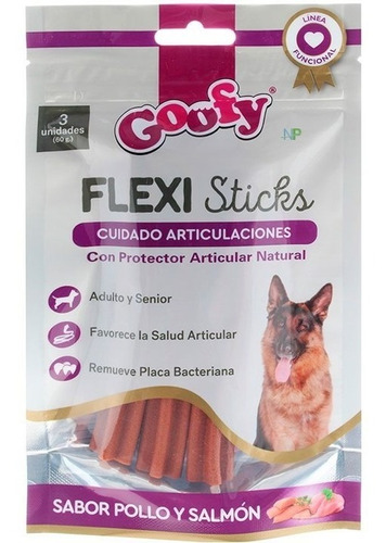 Snack Premio Perro Goofy Flexi Sticks Articulaciones 60gr Np