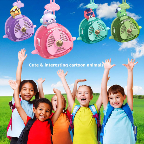 Ventilador De Cuello Portátil Para Niños Lindo, Mini De Usb