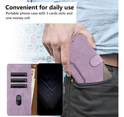 Funda Tipo Cartera De Piel Sintética Para iPhone 12/12 Pro Compatible Con Tarjetero Con Práctico Soporte