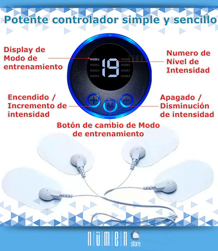 Estimulador Abdominal Brazos Piernas Carga Usb Smart Fit 4e!