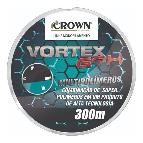 Linha Monofilamento Crown Vortex Gtx 0,40mm 35lbs 300m