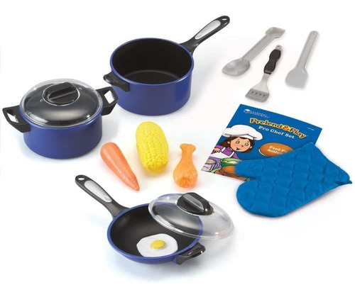 Learning Resour 13pz Trastecitos Juguete Olla Sartén Comida