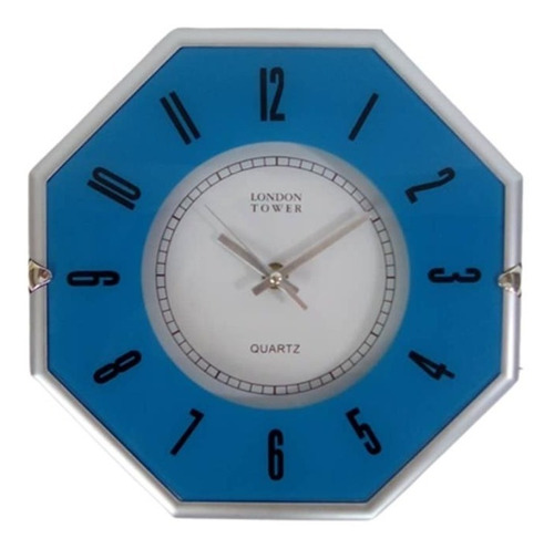 Reloj De Pared 26 Cm De Diámetro Dos Modelos Azul O Gris