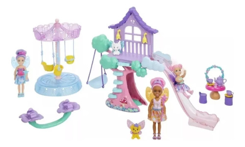 Barbie Chelsea Cuento De Adas Casa Del Árbol Con Accesorios 