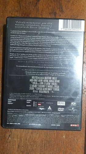 La Lista De Schindler (2 Dvd) - Dvd Original (Usado)