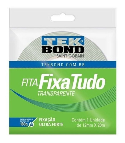 Fita Dupla Face Acrilico Int 12mm X 20m Tekbond 21121001220