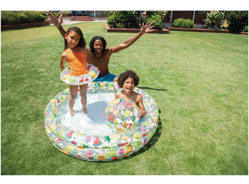 Set Infantil De Piscina + Flotador + Pelota Inflable Intex