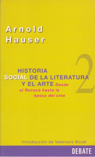 Historia Social De La Literatura Y El Arte 2 