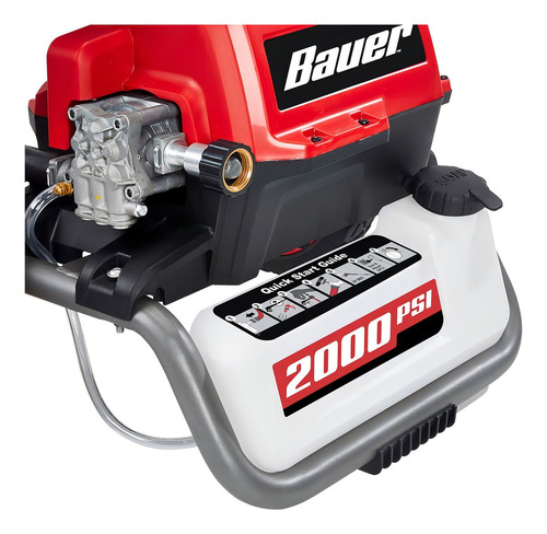 Hidrolavadora Electrica Bauer 2000 Psi Color Rojo/negro