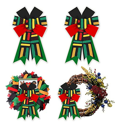 2pcs Kwanzaa Wreath For Front Door, African Heritage Do...