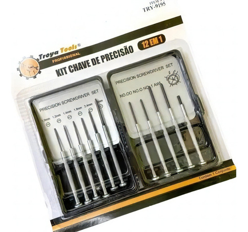 Kit 12 Em 1 Chave De Precisão Conserto De Celular E Relógios