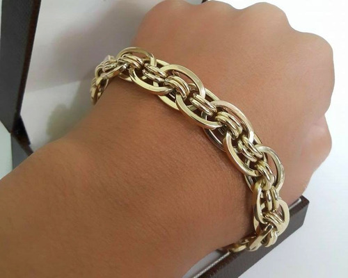 Pulseira Imperador 32 Gramas 13mm Ouro 18k