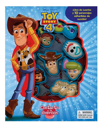 Libro De Cuentos Toy Story Con 10 Personajes Adheribles