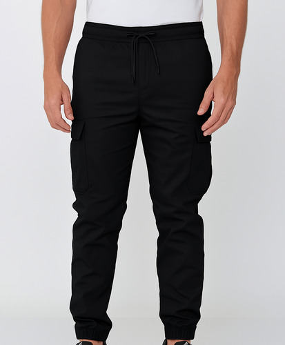 Pantalón Hombre Cargo Jogger Importado Joger Gabardina
