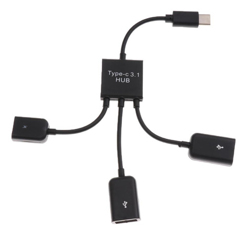 A Micro Usb 2.0 Otg Adaptador De Concentrador De Carga