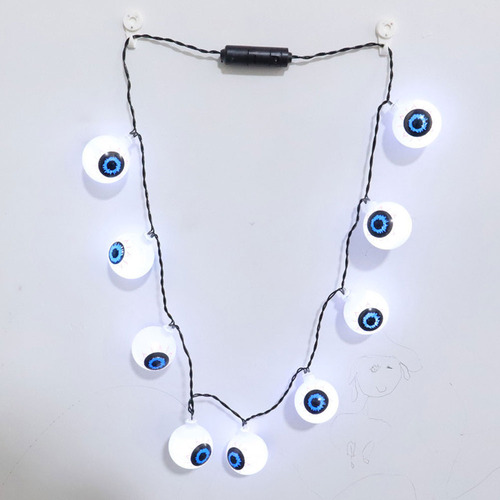 - Conjunto De Collar Led De Calabaza Sonriente Y Ojo De