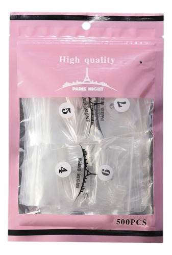 Tips Para Soft Gel Y Press On Nail 500 Unidades Paris Night