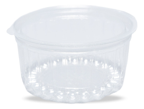 Contenedor Pet Para Postres Con Tapa Bisagra 350ml 50 Piezas Incoloro