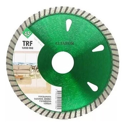 Disco Aliafor Turbo Diamantado 4,5 Trf P/ Porcelanato