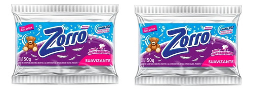 Pack X2u Jabón En Pan Zorro Suavizante 150 Grs Con Glicerina