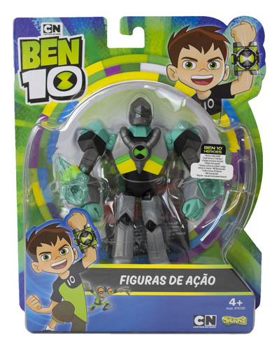 Ben 10 - Boneco Articulada 10 Cm -armadura Omni-kix Diamante