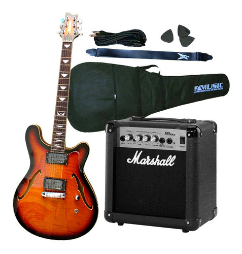Guitarra Crimson Seg262 + Ampli Marshall Mg10 + Acc