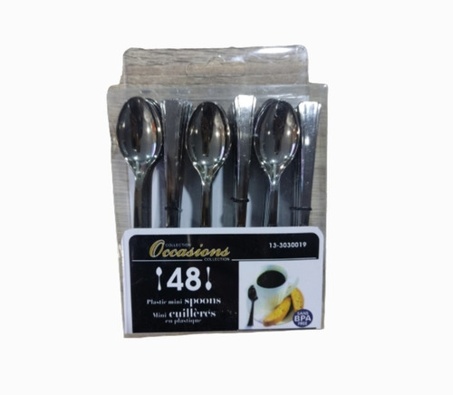 Set 48 Cucharitas Metálicas Para Postres Y Café 