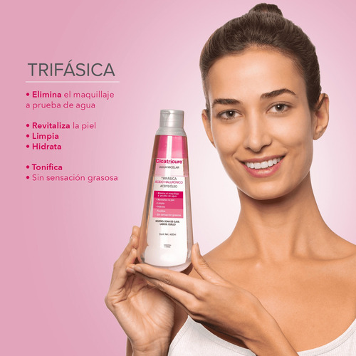 Imagen 3 de 7 de Cicatricure Agua Micelar Trifásica 400ml
