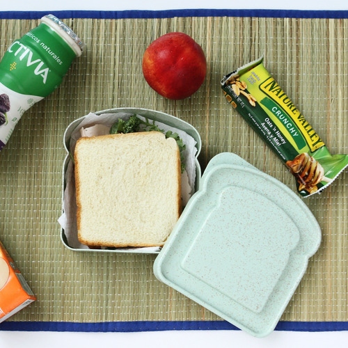 Sandwichera Para Lunch De Fibra De Vidrio Colores Pastel