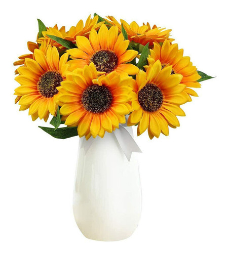 Girasol Artificial, Regalo, Decoración Del Hogar, Color Amar