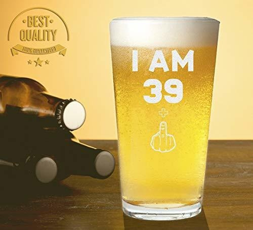 Veracco Tengo 39 + 1 Dedo Medio 40 Años Vaso De Cerveza Pint