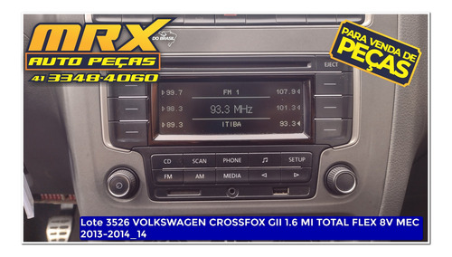Sucata Volks Crossfox Gii 1.6 Mi Total Flex 8v Mec 2014