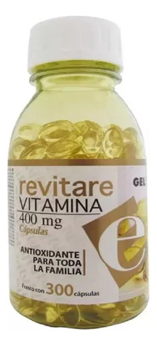 Vitamina E 400 Mg Revitare 300 Caps Sabor Sin Sabor