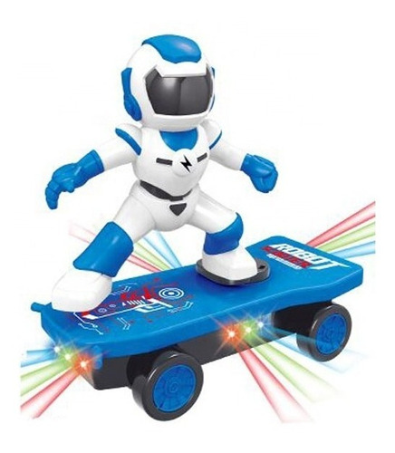 Muñeco Robot Skate Musical En Patineta 360ª Juguete Niños