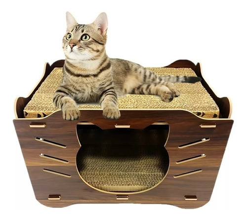 Rascador Casa Multifuncional Para Mascota Gato Con Catnip