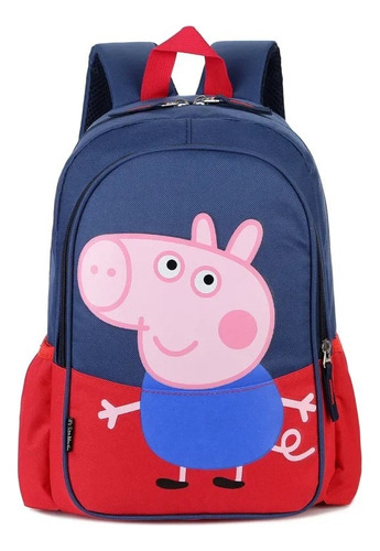 Mochila Escolar George (peppa Pig) Azul Oscuro George