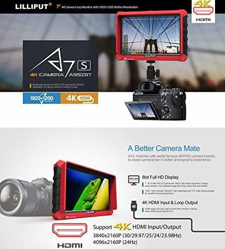 Imagen 2 de 7 de Lilliput A7s Monitor Full Hd De 7 Pulgadas Con Ayuda De Cáma