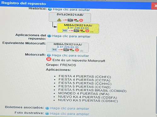 Pastillas De Freno Delanteras Ford Fiesta Año 2013/20 Ka 16/