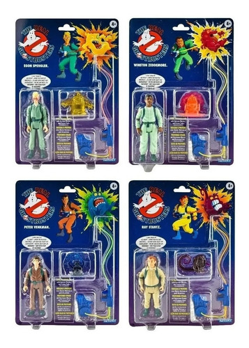 Ghostbusters El Real Winston Peter Egon Y Ray Kenner Hasbro