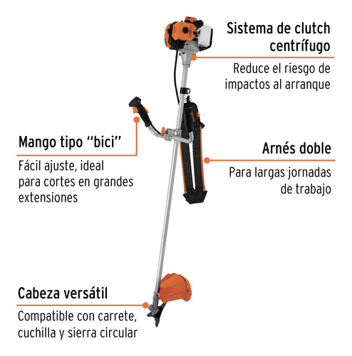 Desmalezadora A Gasolina 43 Cc, Truper 11031
